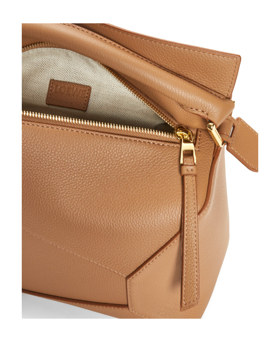 Loewe Puzzle Zipper Shoulder Bag In Brown