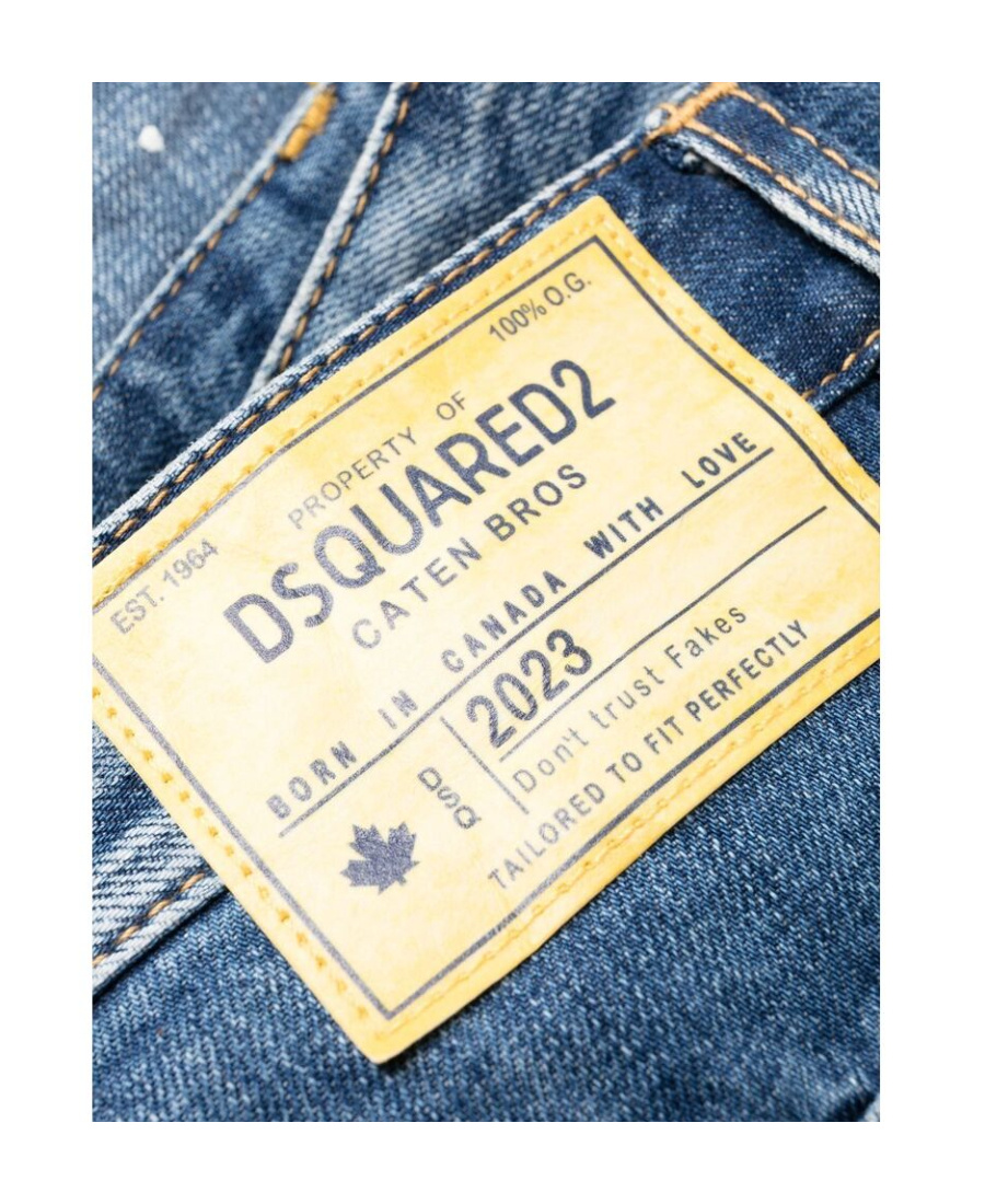 Dsquared2 Distressed-effect Patchwork Jeans In Blue