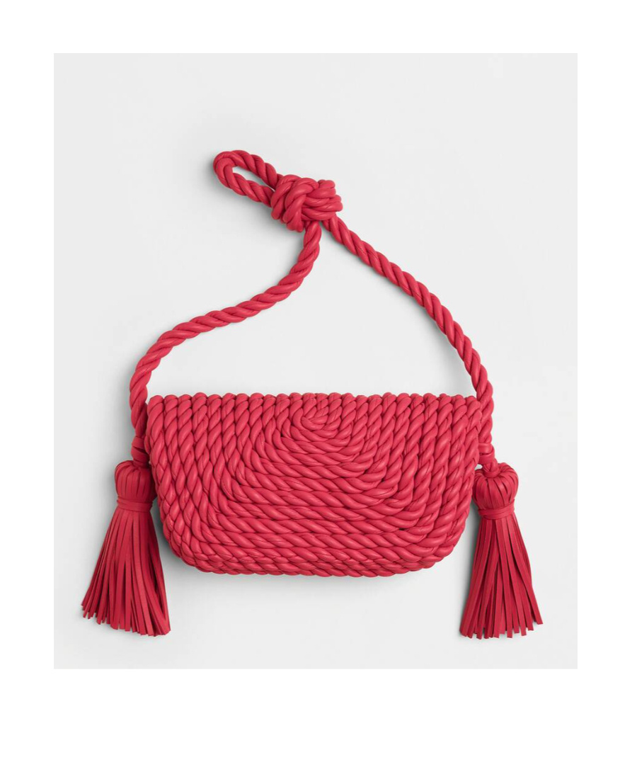Bottega Veneta Torchon Crossbody Bag In Red