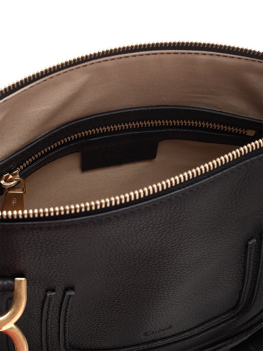 Chloé Marcie Medium Leather Handbag With Removable Shoulder Strap In Black