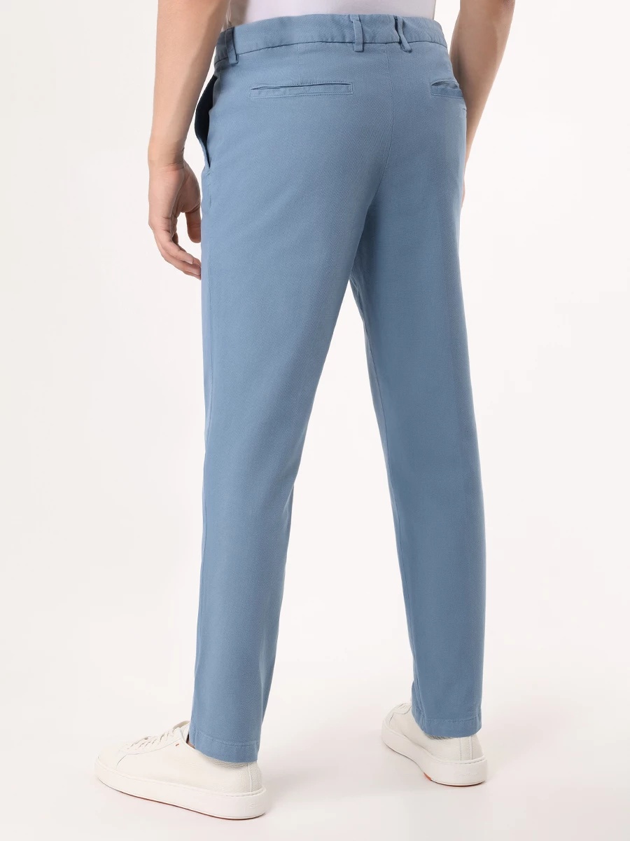 Hugo Boss Slim-fit Chinos In Stretch-cotton Gabardine In Blue