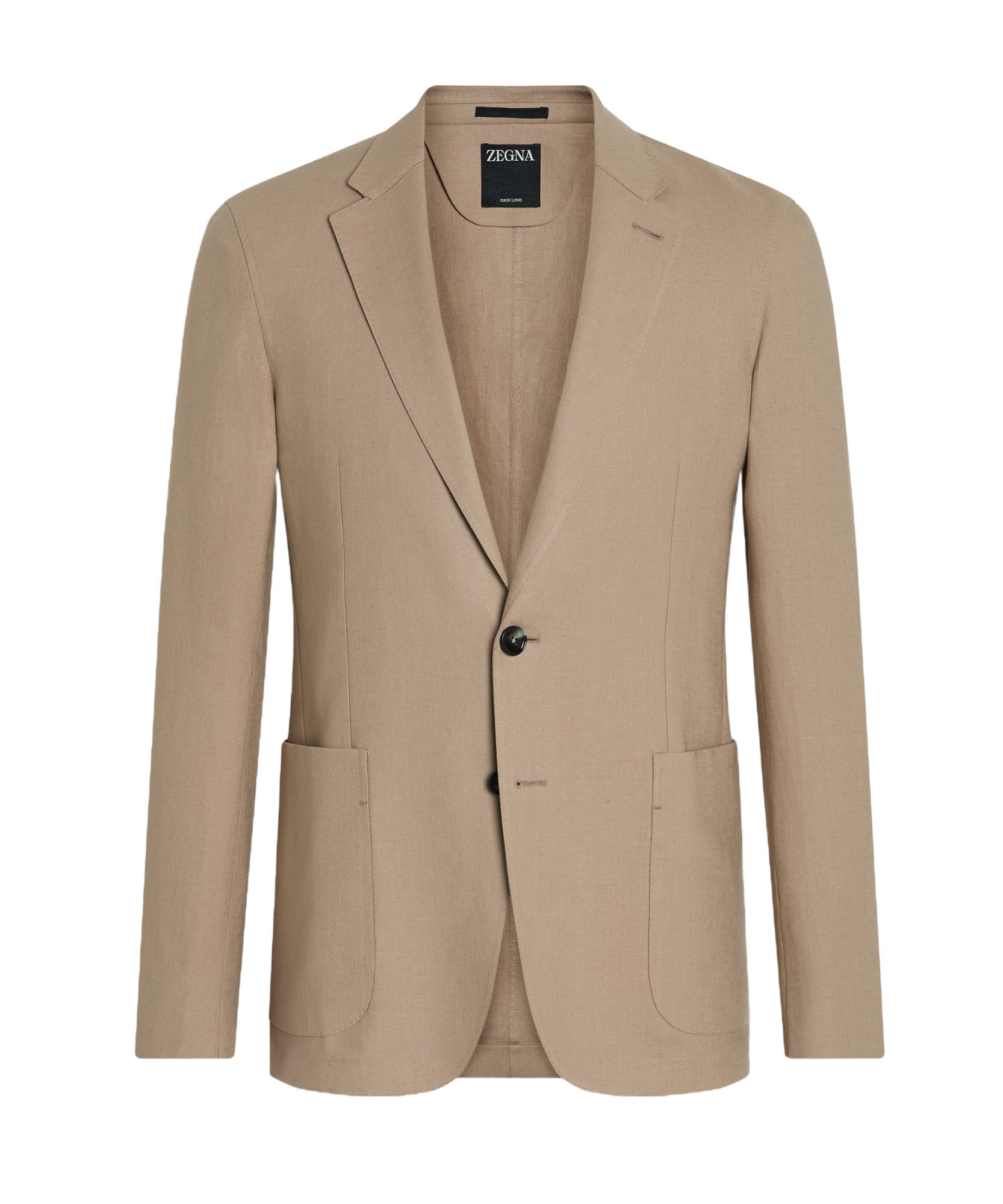 Zegna Oasi Lino Blazer In Brown