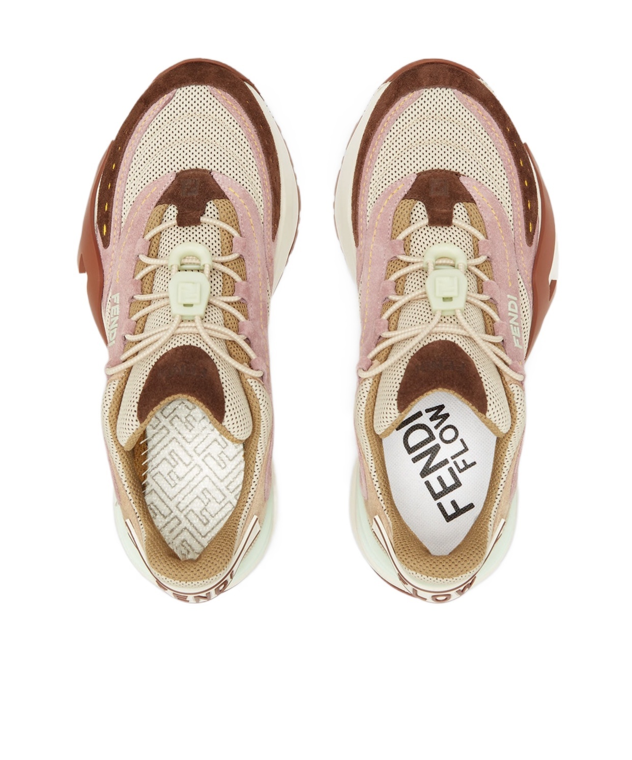 Fendi Flow Sneaker In Nude