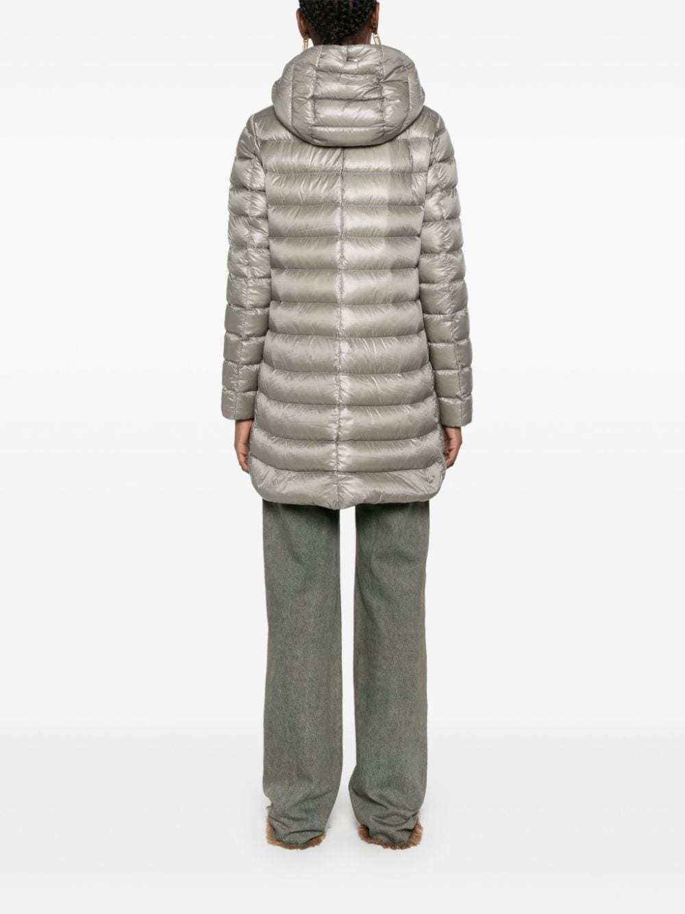 Herno A-shape Puffer Jacket In Gray