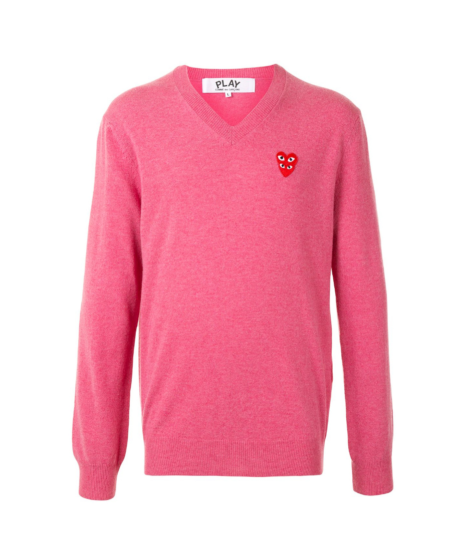 COMME DES GARÇONS COMME DES GARÇONS PLAY V-NECK KNITTED SWEATER 