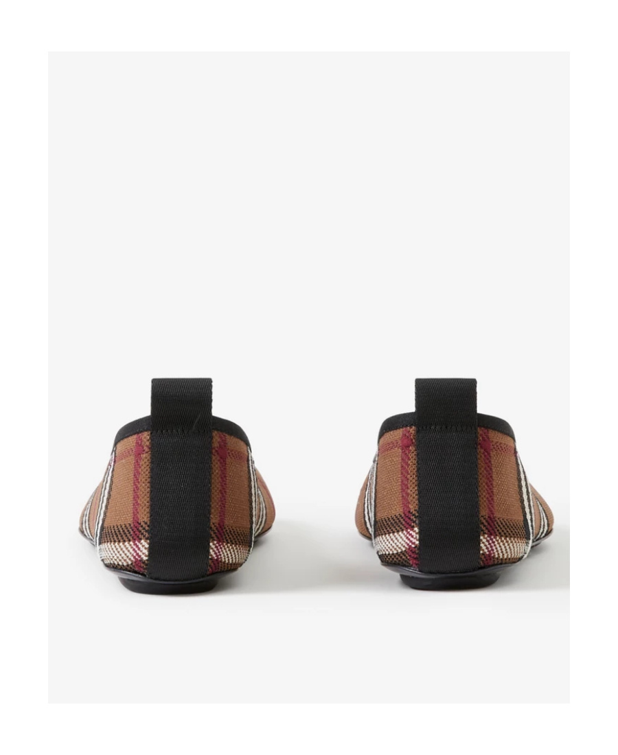 Burberry Beige Vintage Check Ballerina Flats In Brown