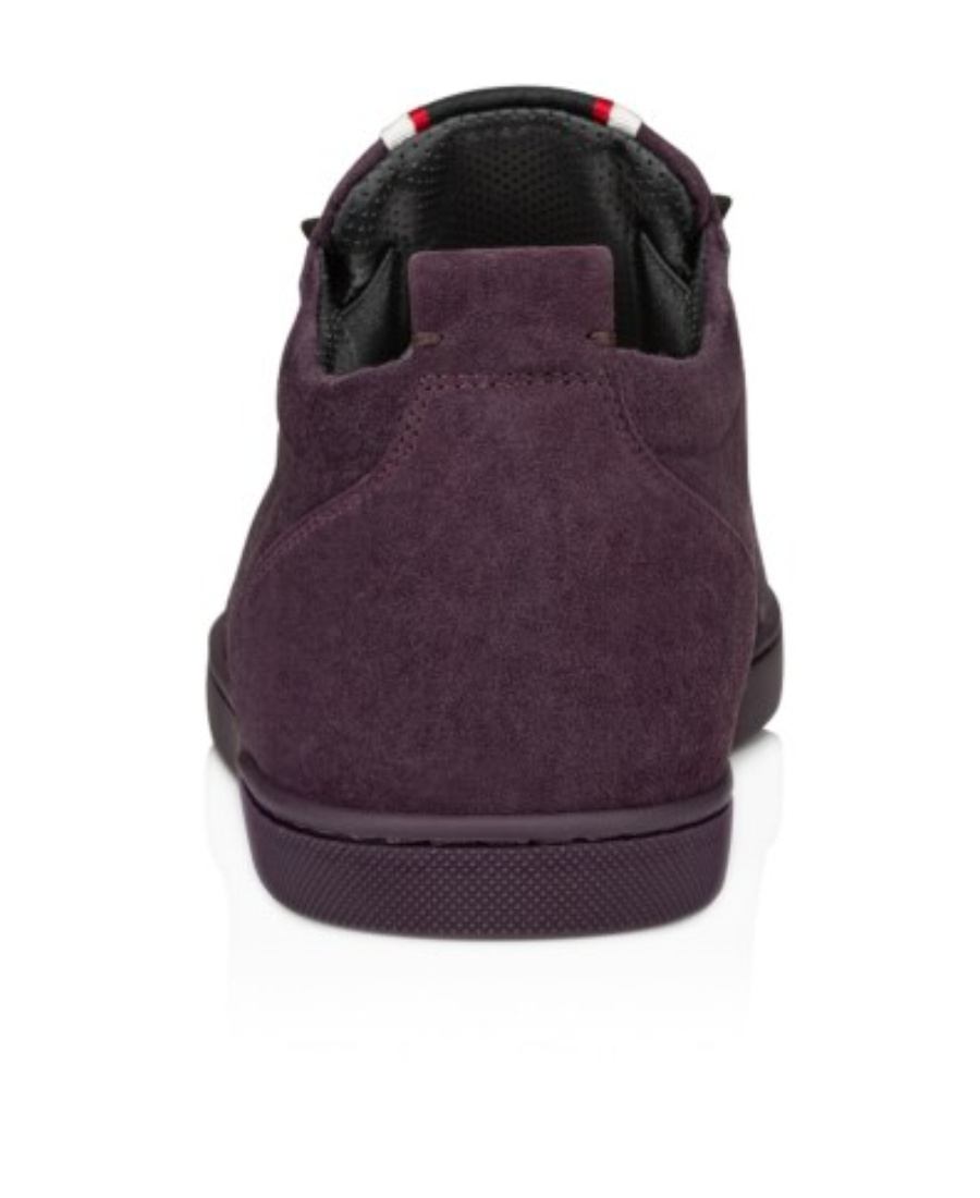 Christian Louboutin Logo-patch Leather Sneakers In Black
