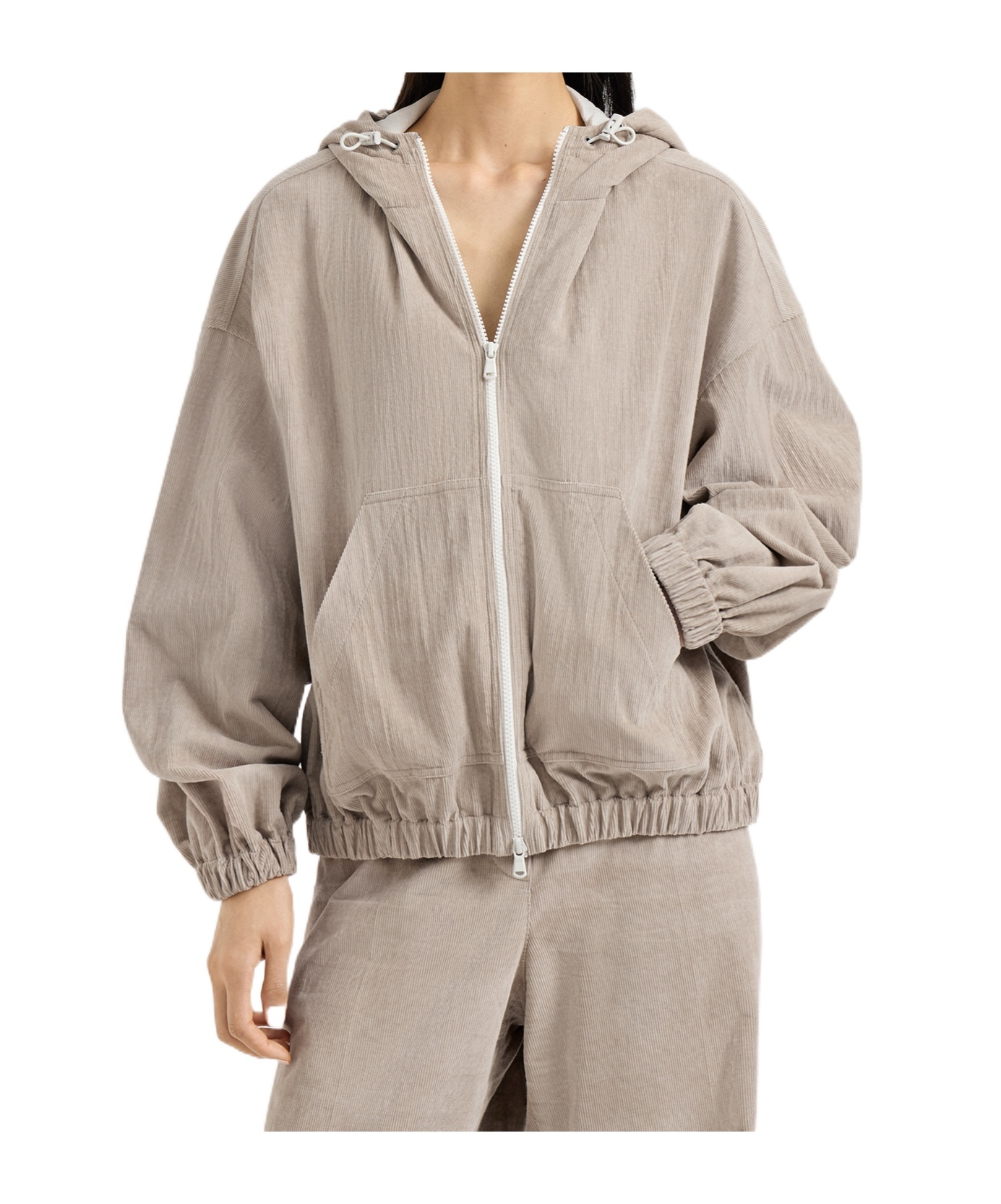 Brunello Cucinelli Corduroy Hoodie In Brown