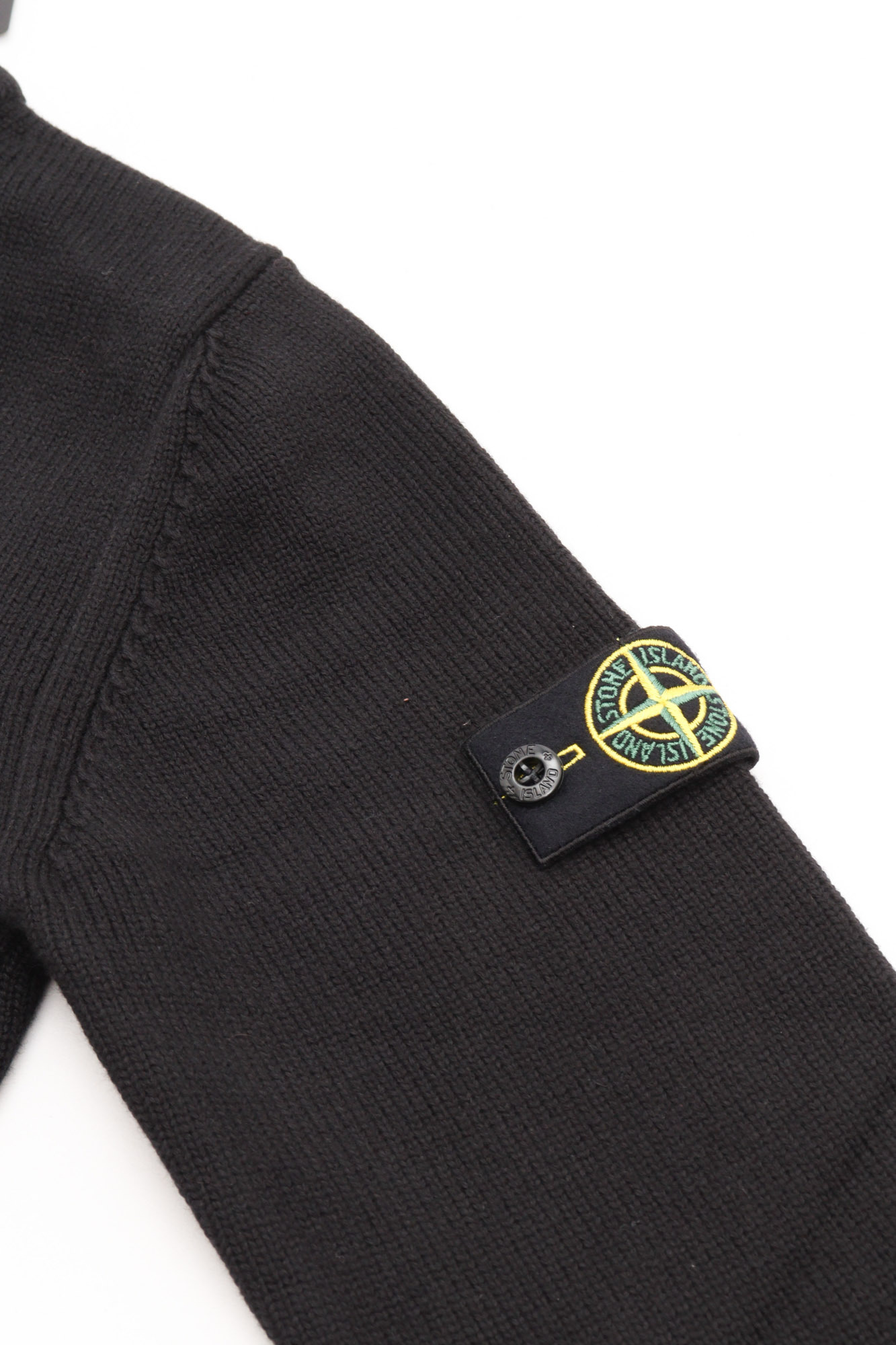 Stone Island Compass-motif Cotton Sweatshirt In Black