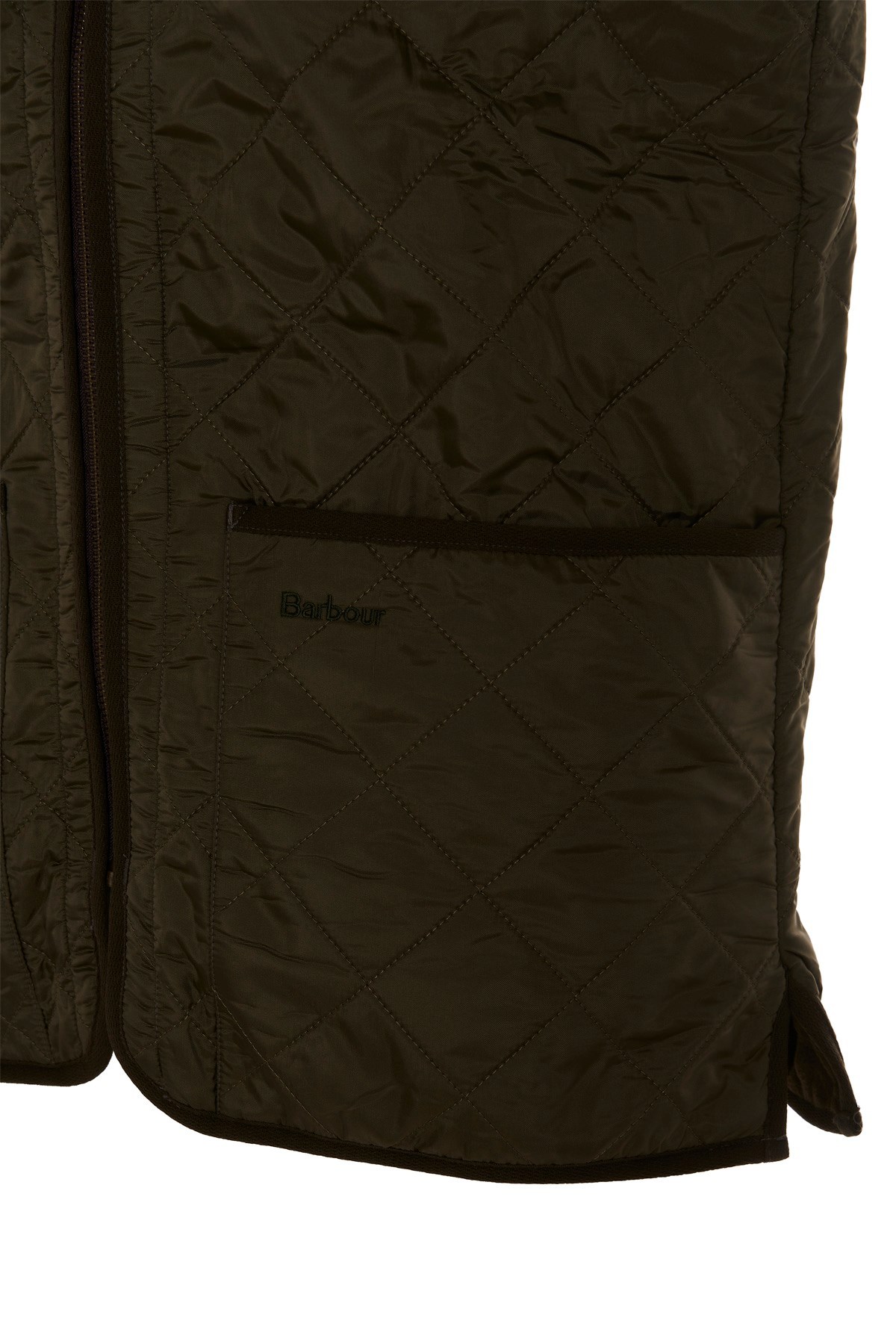 Shop Barbour Quilted Pouch-pocket Gilet In Green