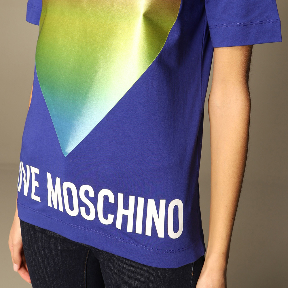 Moschino Logo Details Short-sleeved T-shirt In Multicolor
