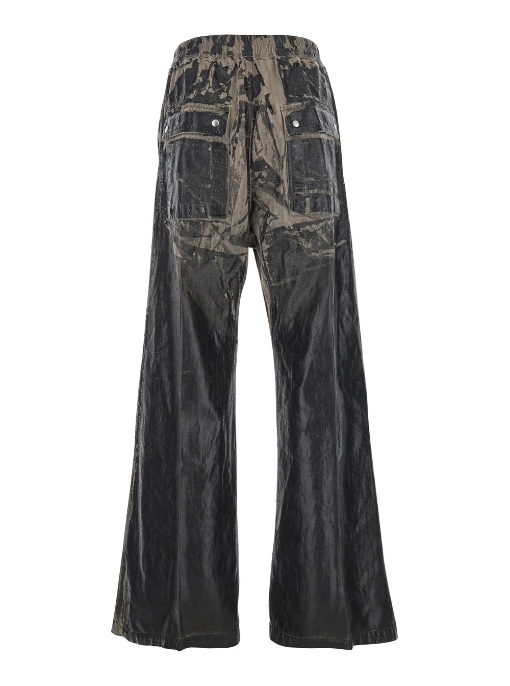 Rick Owens Drkshdw Wide-leg Trousers With Drawstring And Pockets In Black