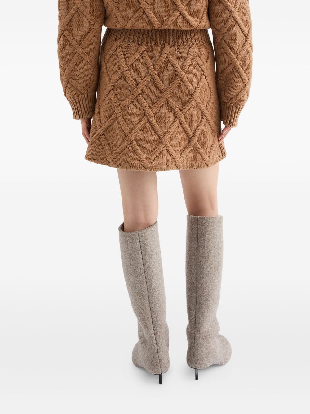 Jil Sander Wool Knit Mini Skirt In Multi