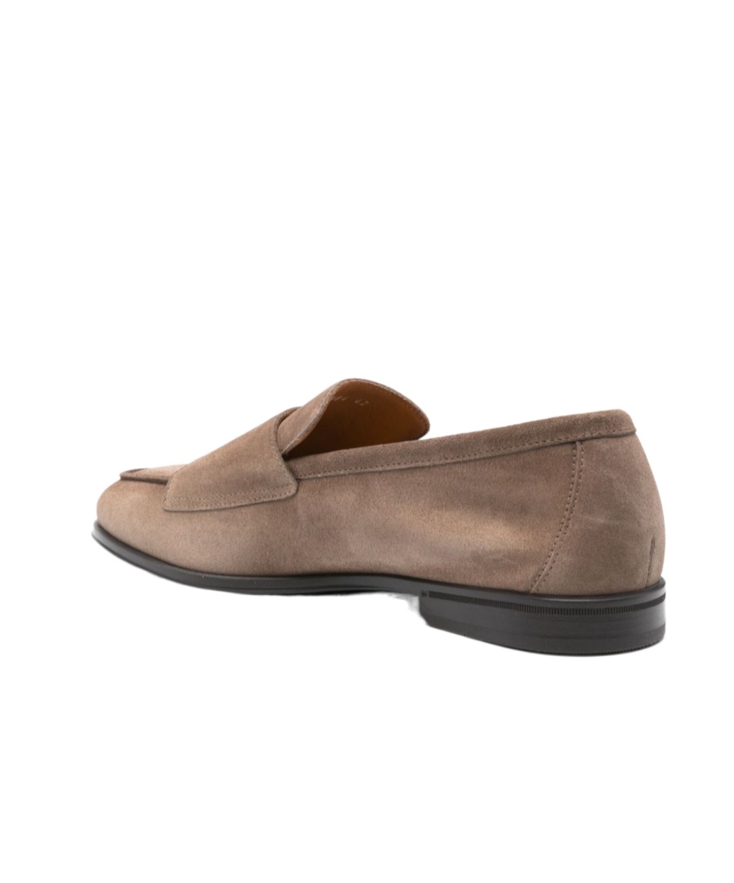 Doucal's Double Buckle Leather Moccasin In Brown