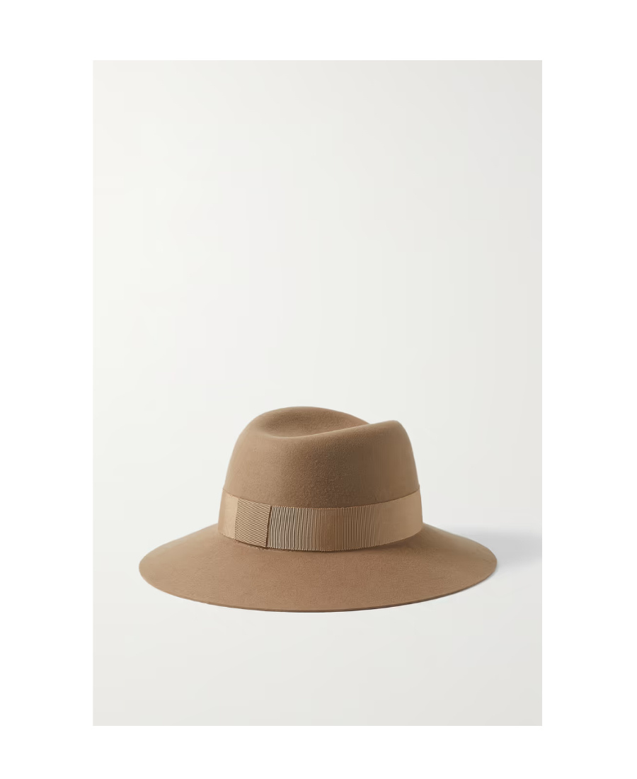 MAISON MICHEL LOGO PATCH FEDORA HAT 