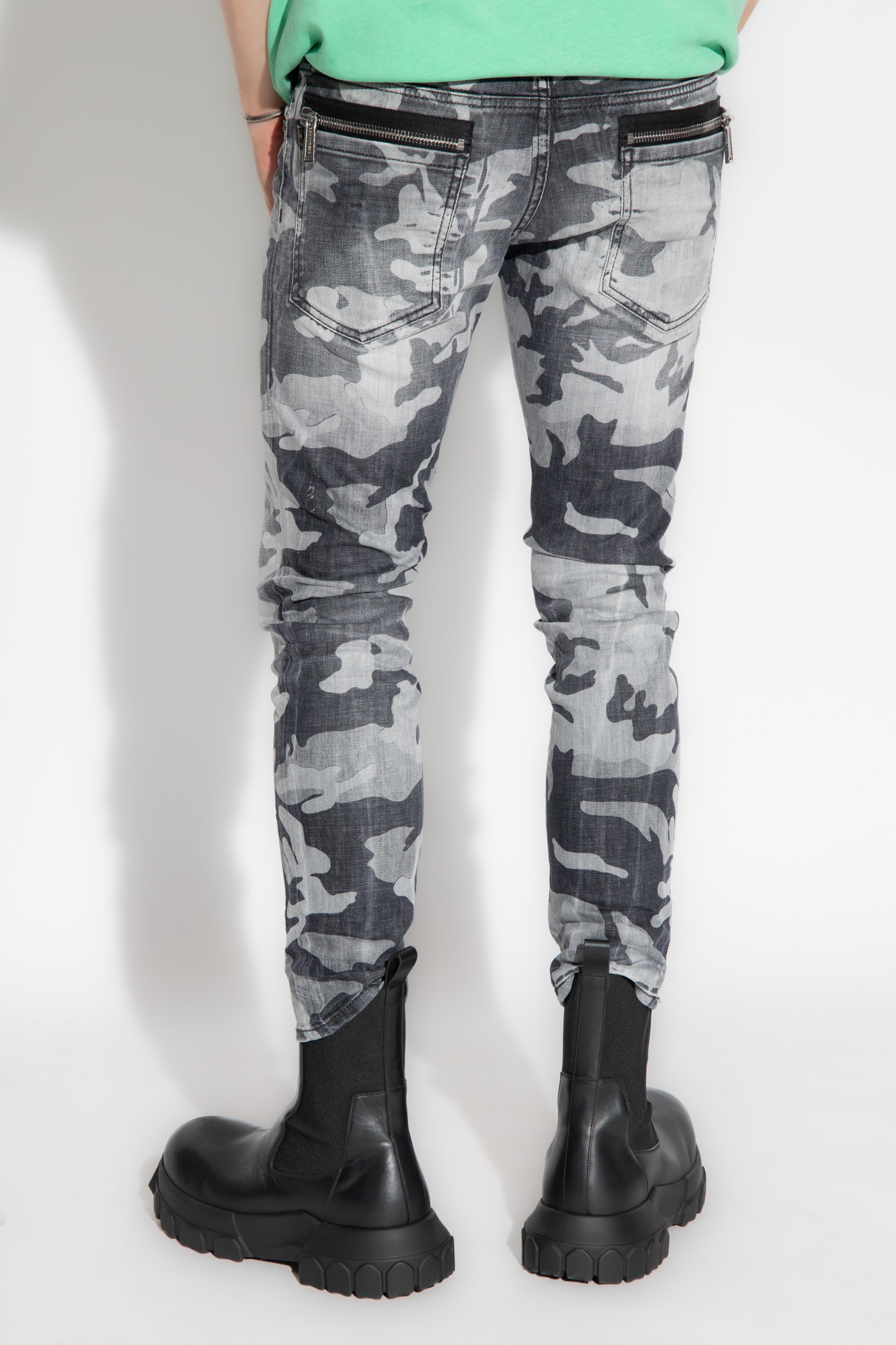 Dsquared2 Camouflage Skinny Jeans In Gray