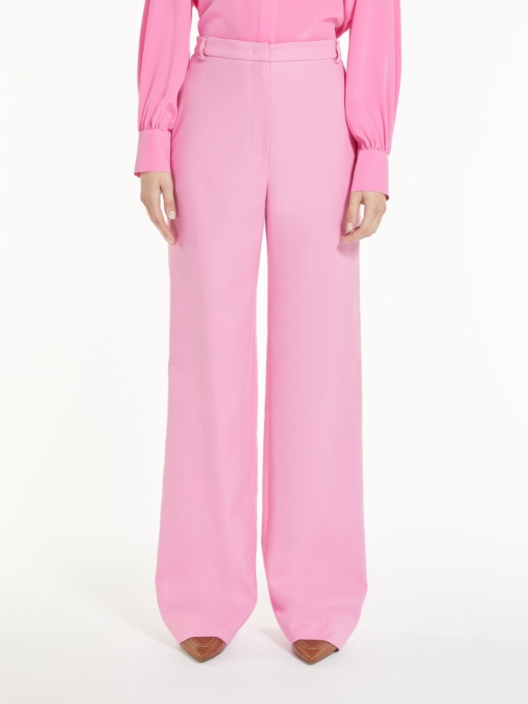 Max Mara Garian High Waist Casual Pants In Pink