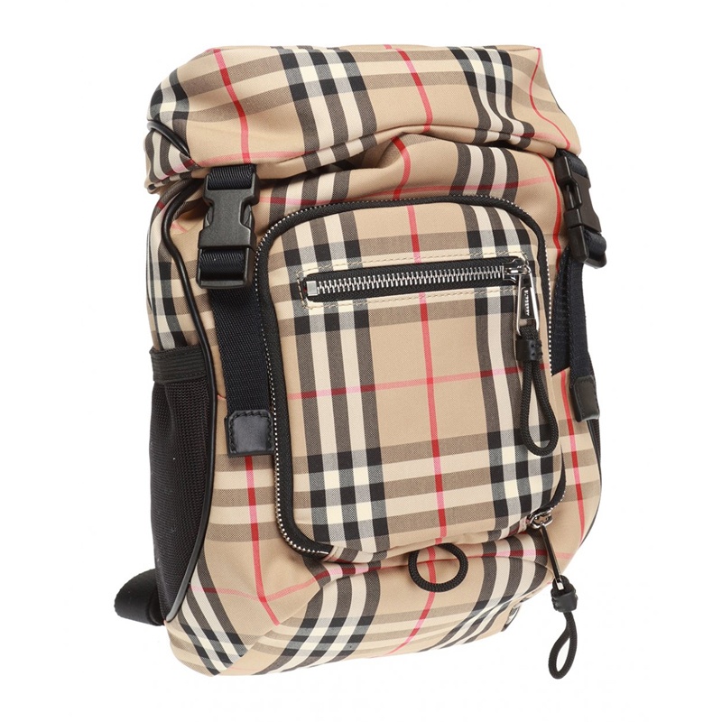 Burberry Checkered Logo Backpack In Multicolor
