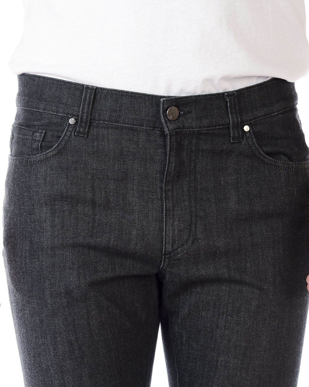Versace Straight Tube Slim Jeans In Blue