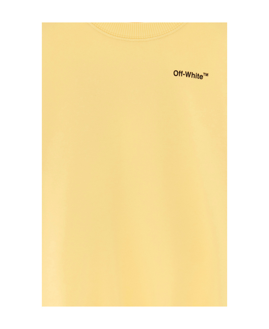 Off-white Logo-print Cotton Sweatshirt In Yellow