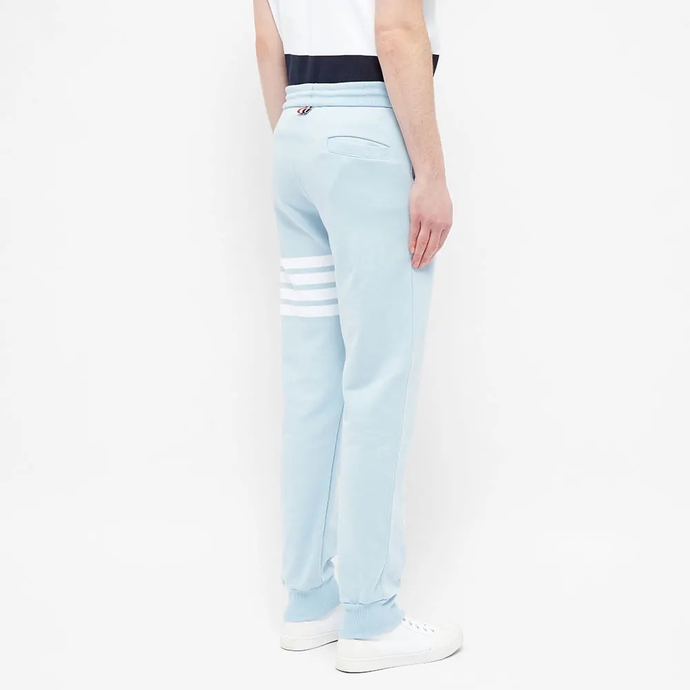 Thom Browne Logo-print Drawstring-waist Cotton Track Pants In Blue