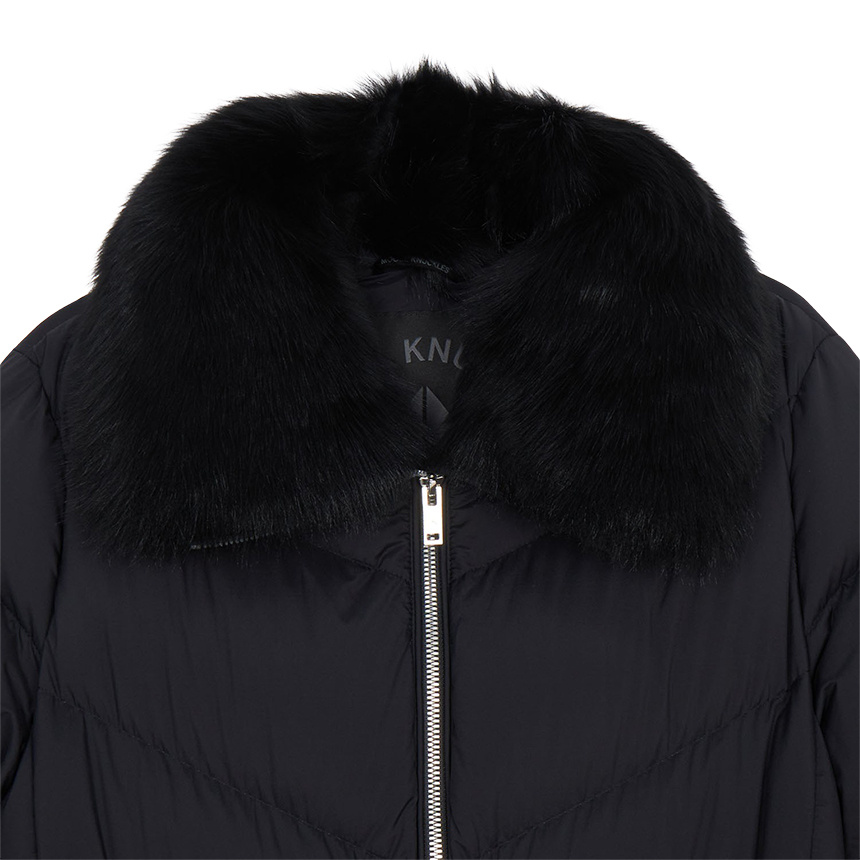 Moose Knuckles Long-sleeved Down Jacket In Black