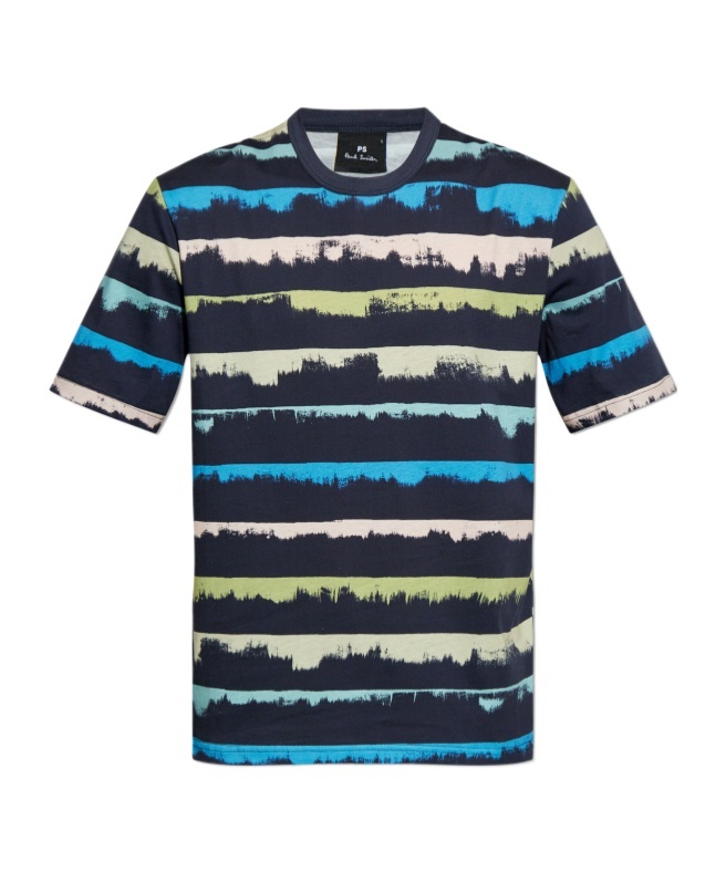 Shop Ps By Paul Smith Graphic-print T-shirt In Blue