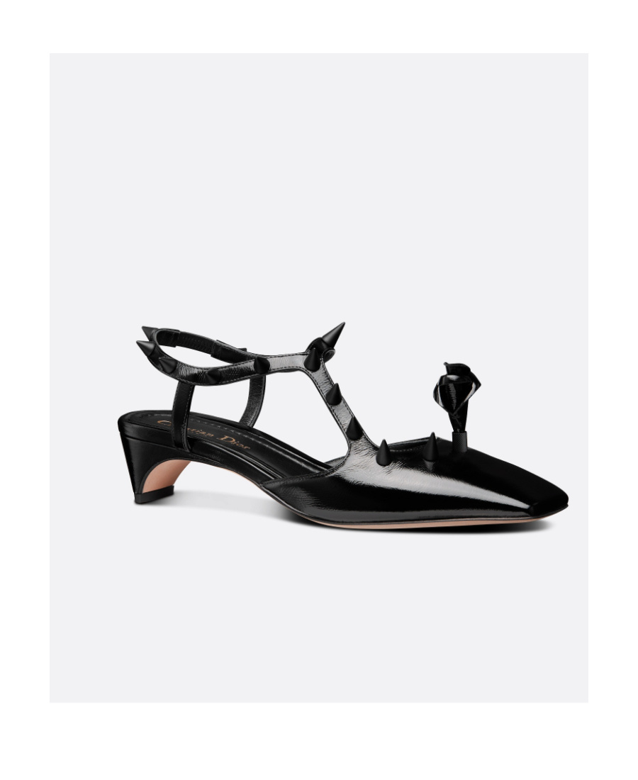 Dior Black Rose Fantastique High Heels In Black