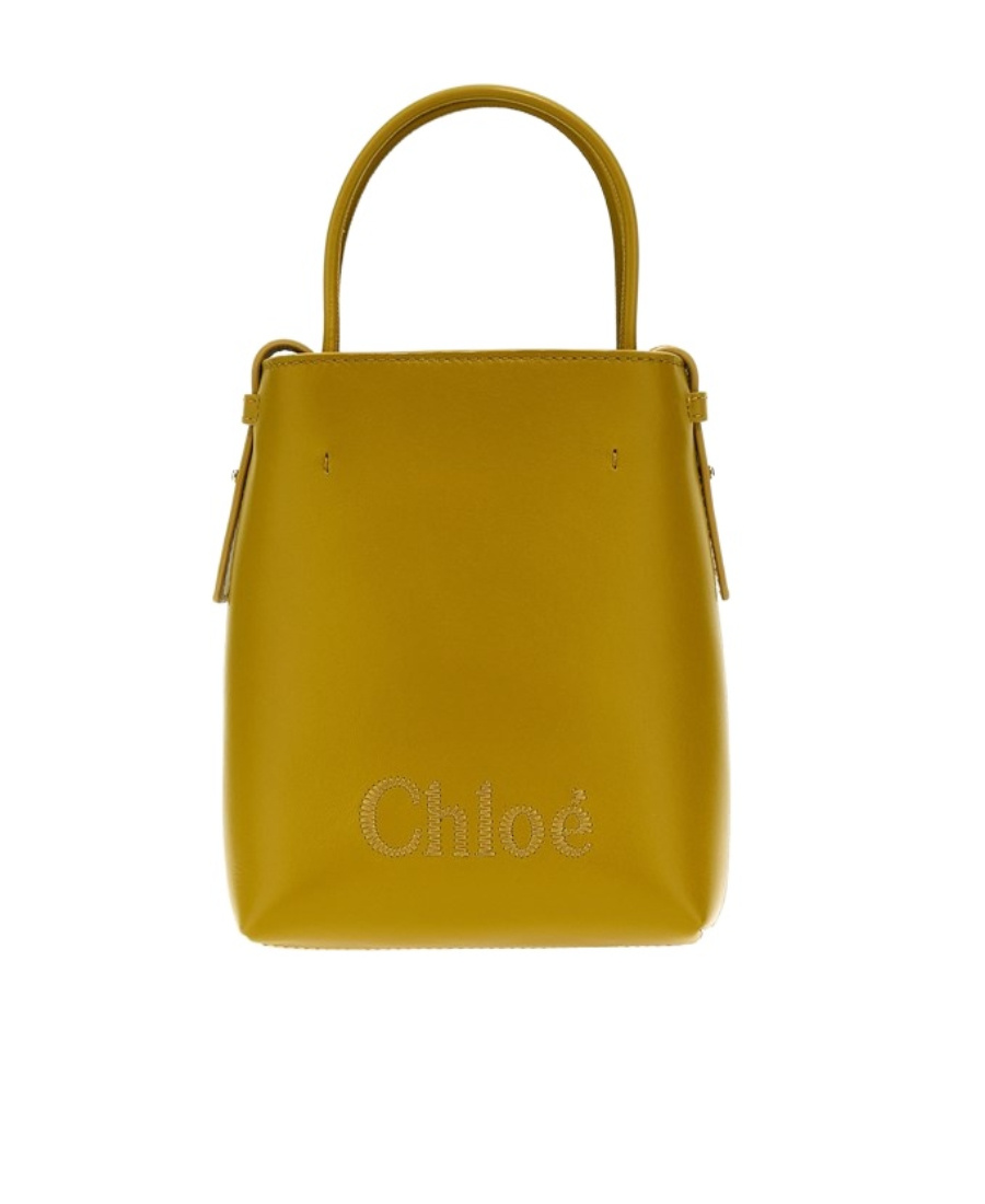 Shop Chloé Micro Sense Tote Bag In Brown