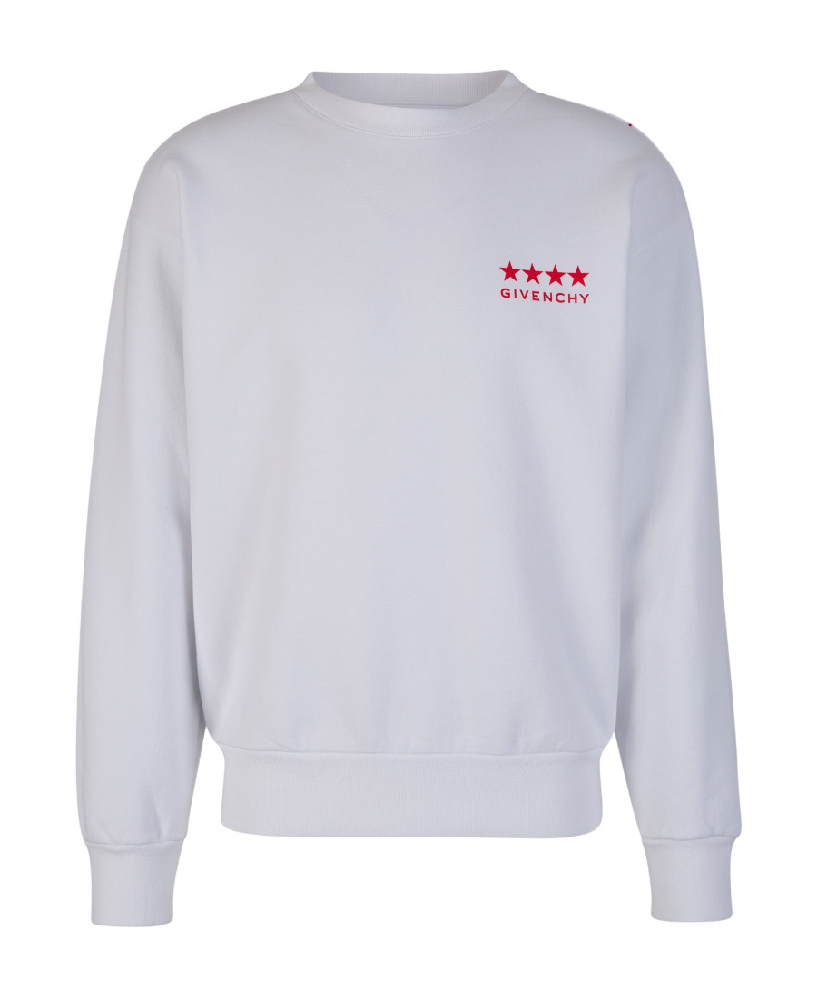 Givenchy 4g Printed Cotton Sweatshirt In White