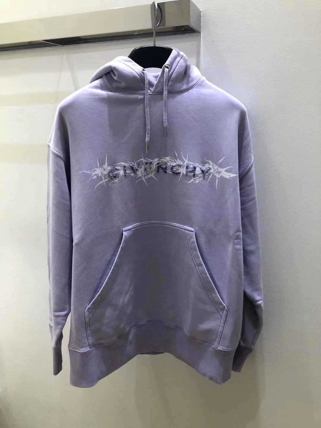 Givenchy Barbed Wire Printed Hoodie In Purple
