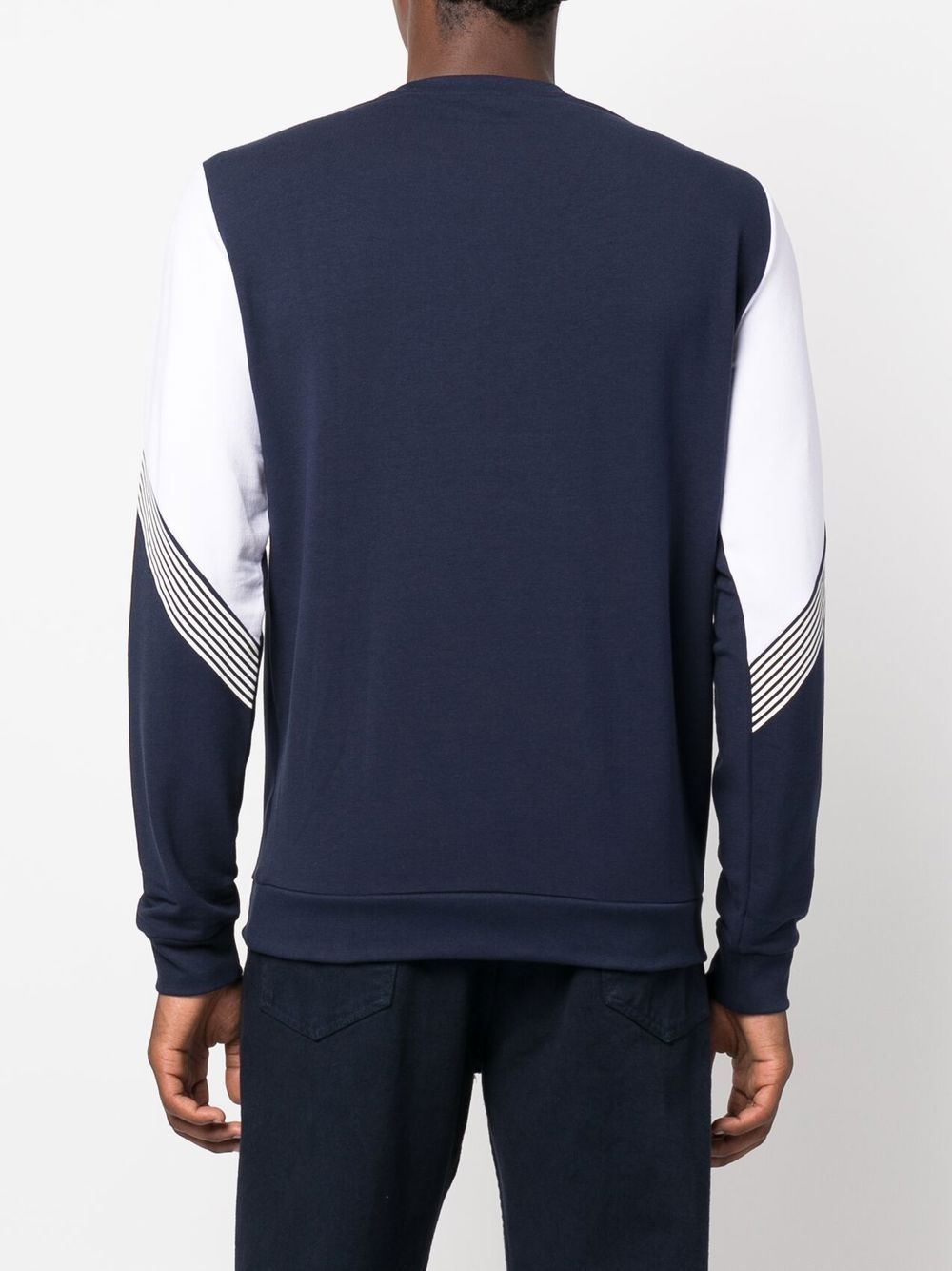 Ea7 Logo-print Crew-neck Sweatshirt In Black