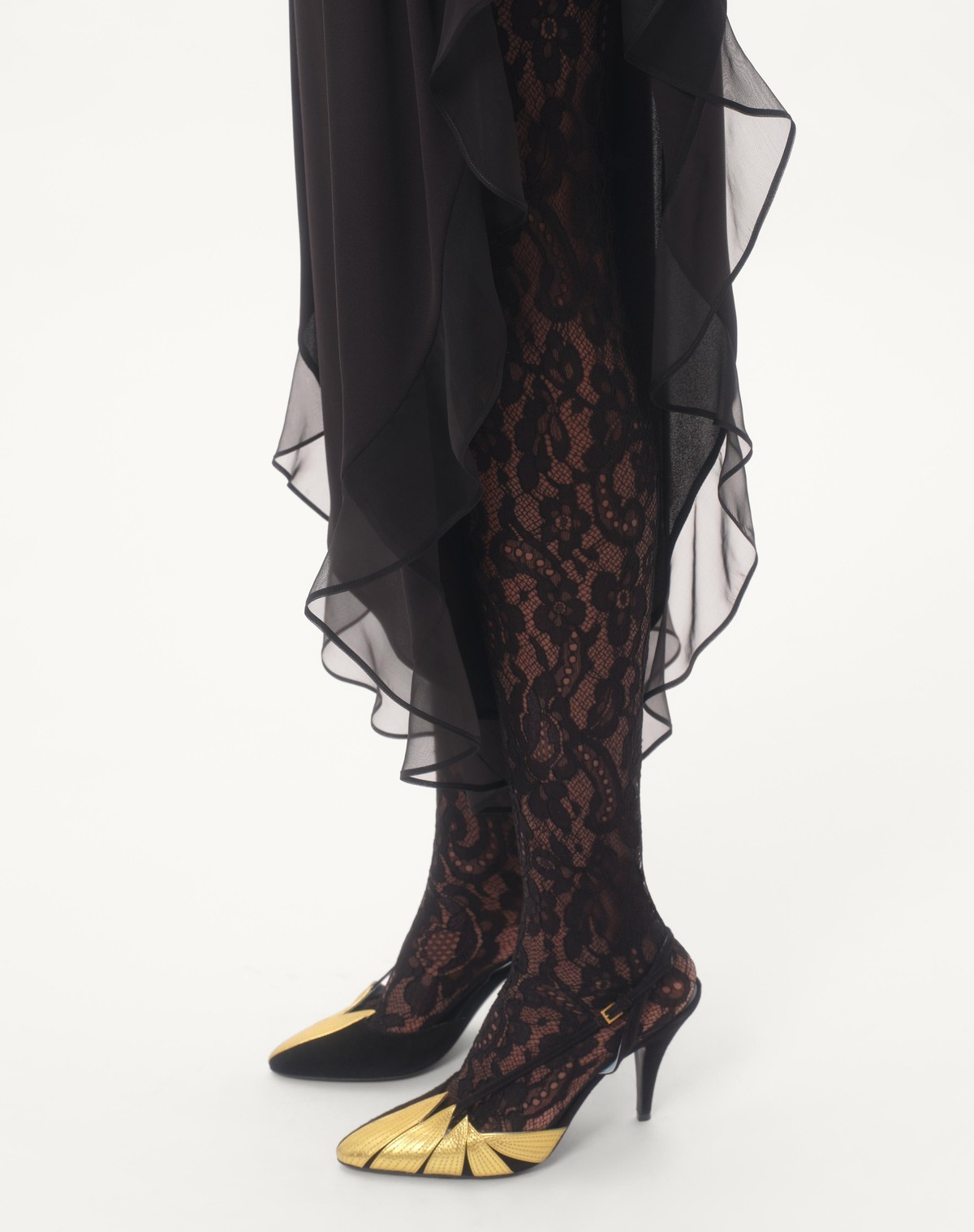 Valentino Georgette Baloon Pants In Black