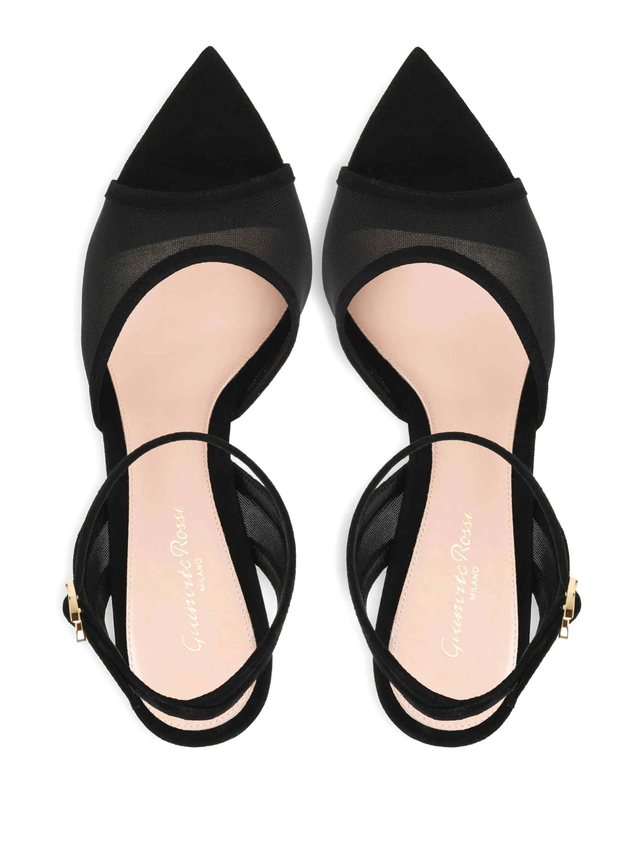 Gianvito Rossi Pointed High Heel Sandals In Black