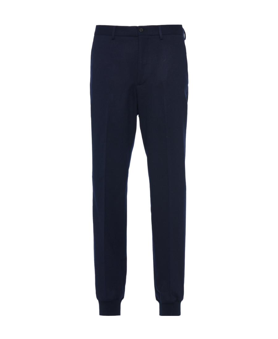 Prada Wool Track Pants In Navy Blue