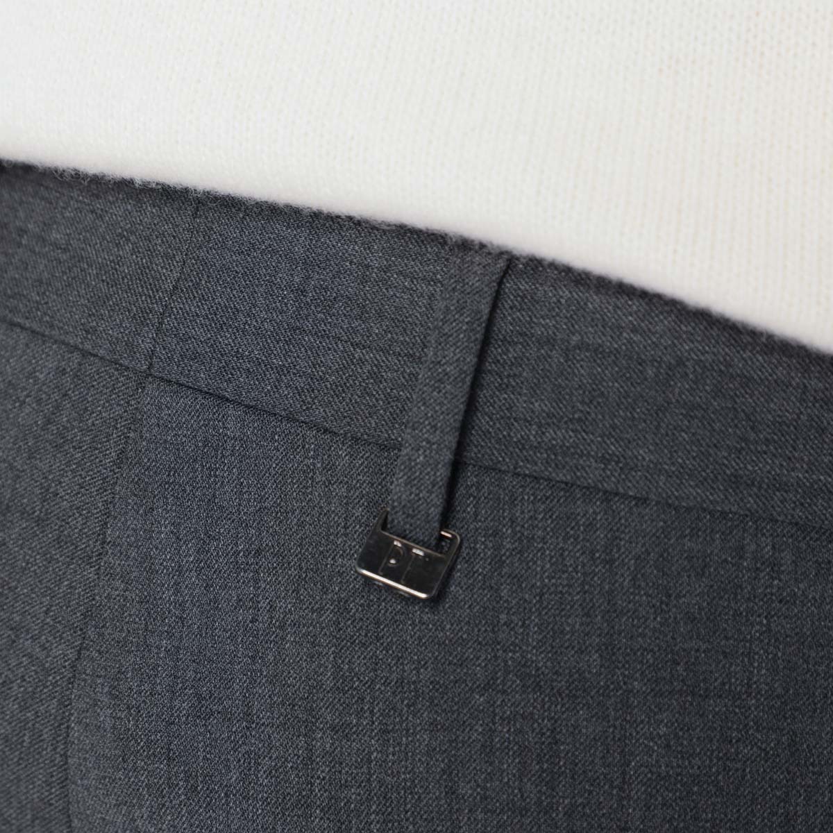 Pt Torino Trousers With Side And Back Pockets In Gray