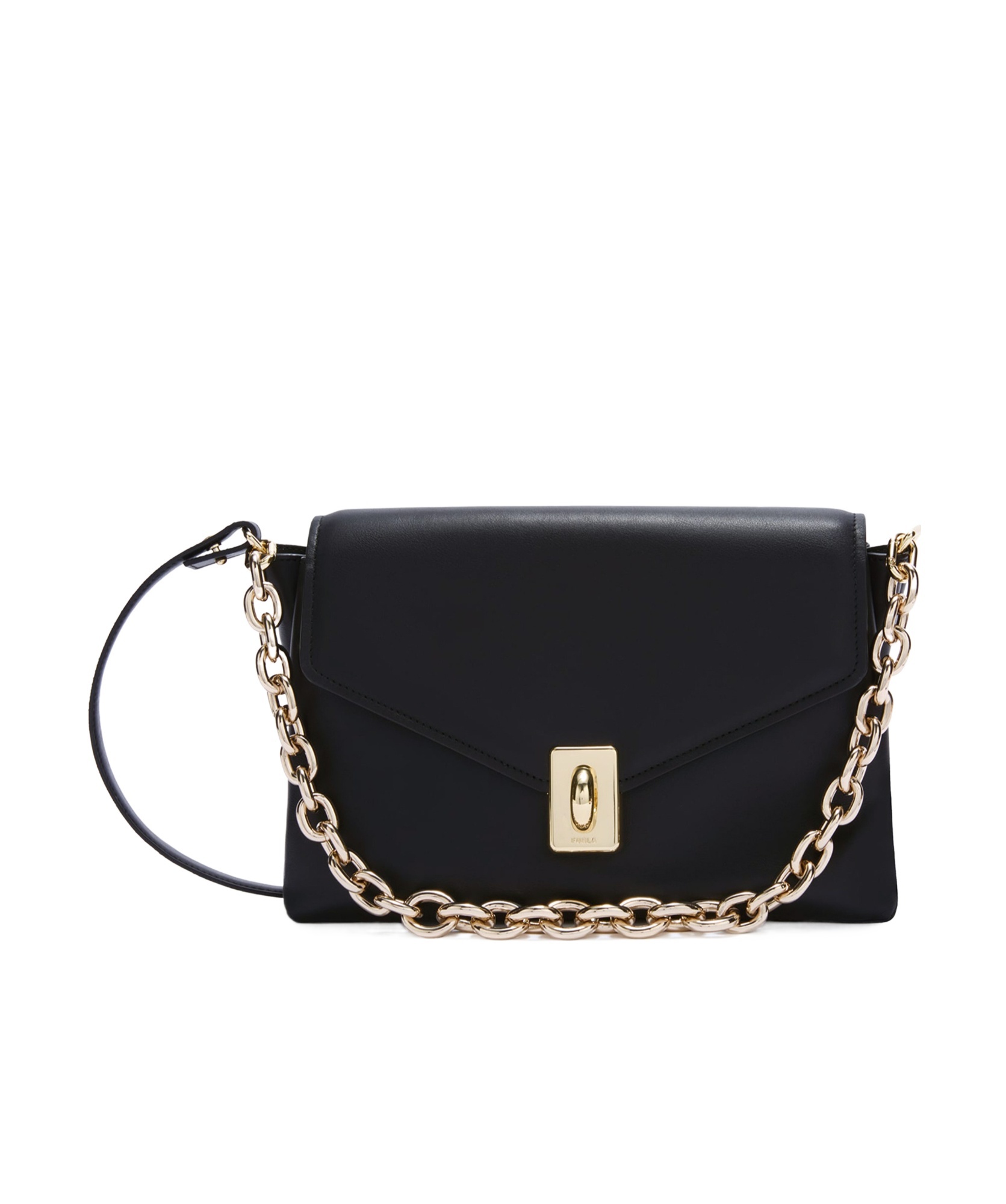 Furla Meridiana Shoulder Bag In Nero