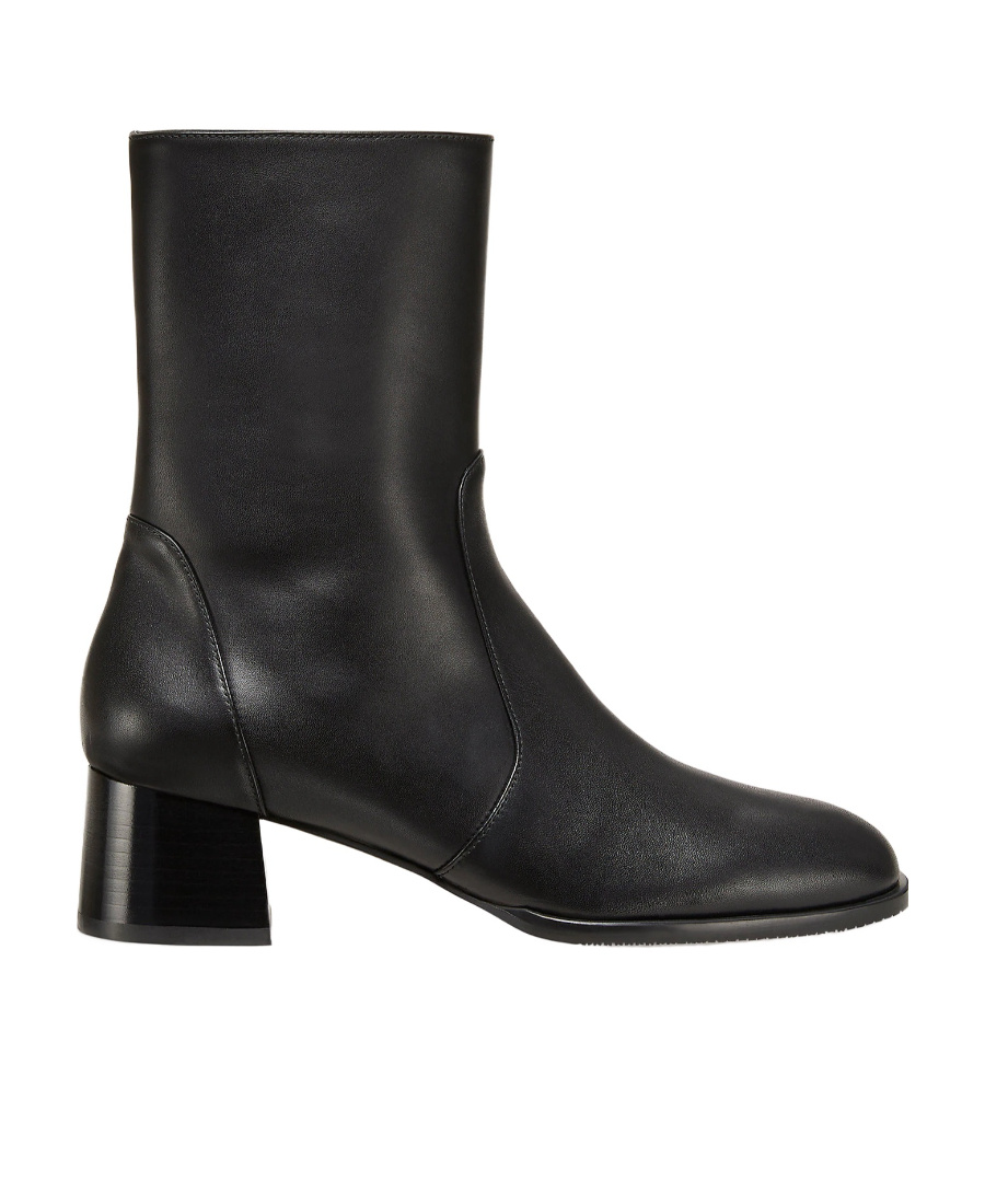 Stuart Weitzman Yuliana 60 Womens Leather Pull On Mid-calf Boots In Black
