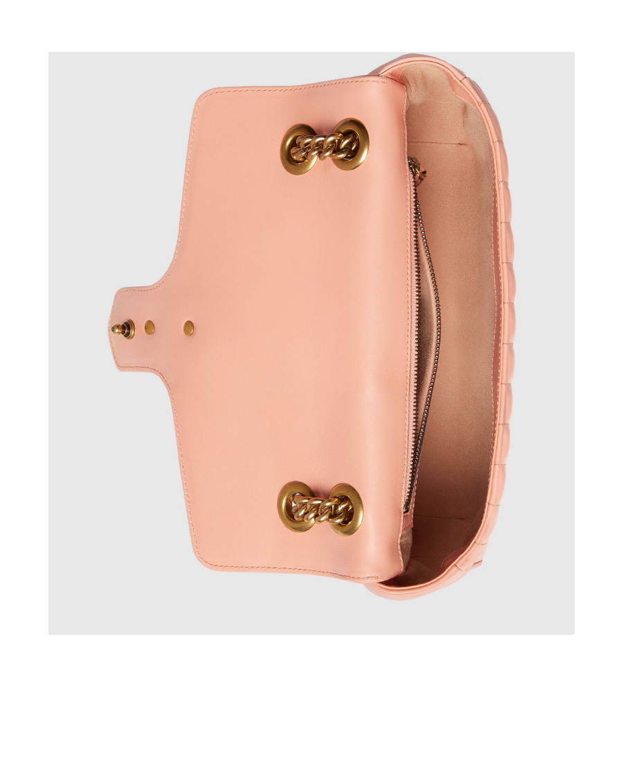 Gucci Pink Quilted Leather Shoulder Handbag For Women In Pink