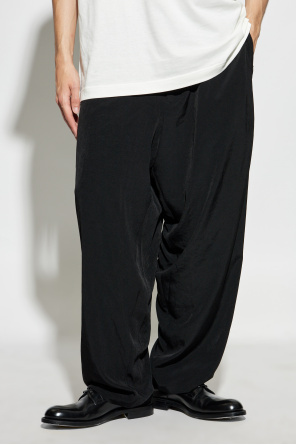 Yohji Yamamoto Drawstring Casual Pants In Black