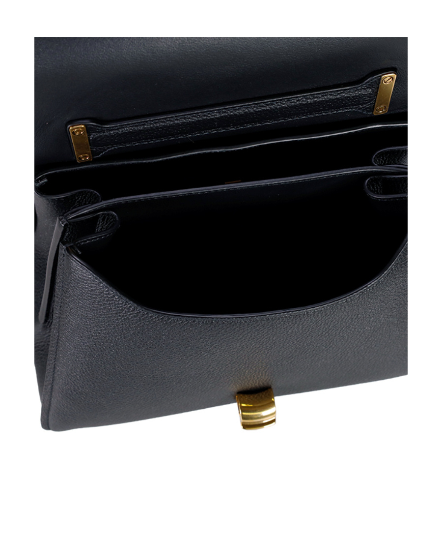 Ferragamo Margot Calfskin Cross-body Bag With Top Handle In Black