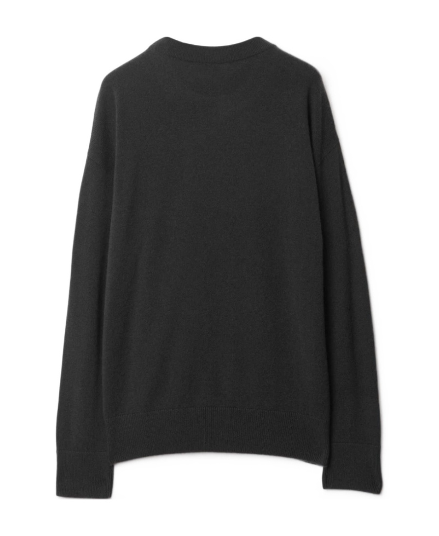 Burberry Versatile Ribbed Cashmere Sweater In Black