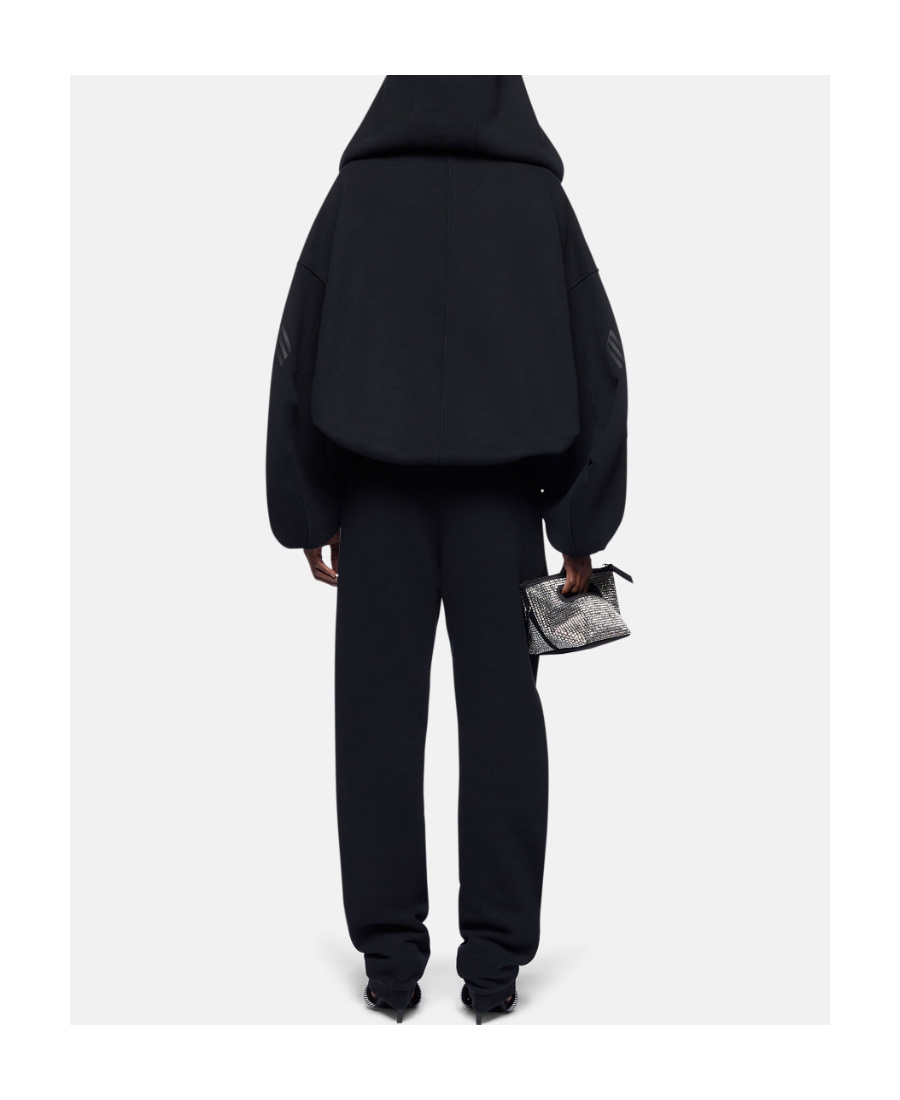 Shop Attico Penny Logo-embossed Cotton Track Pants In Black