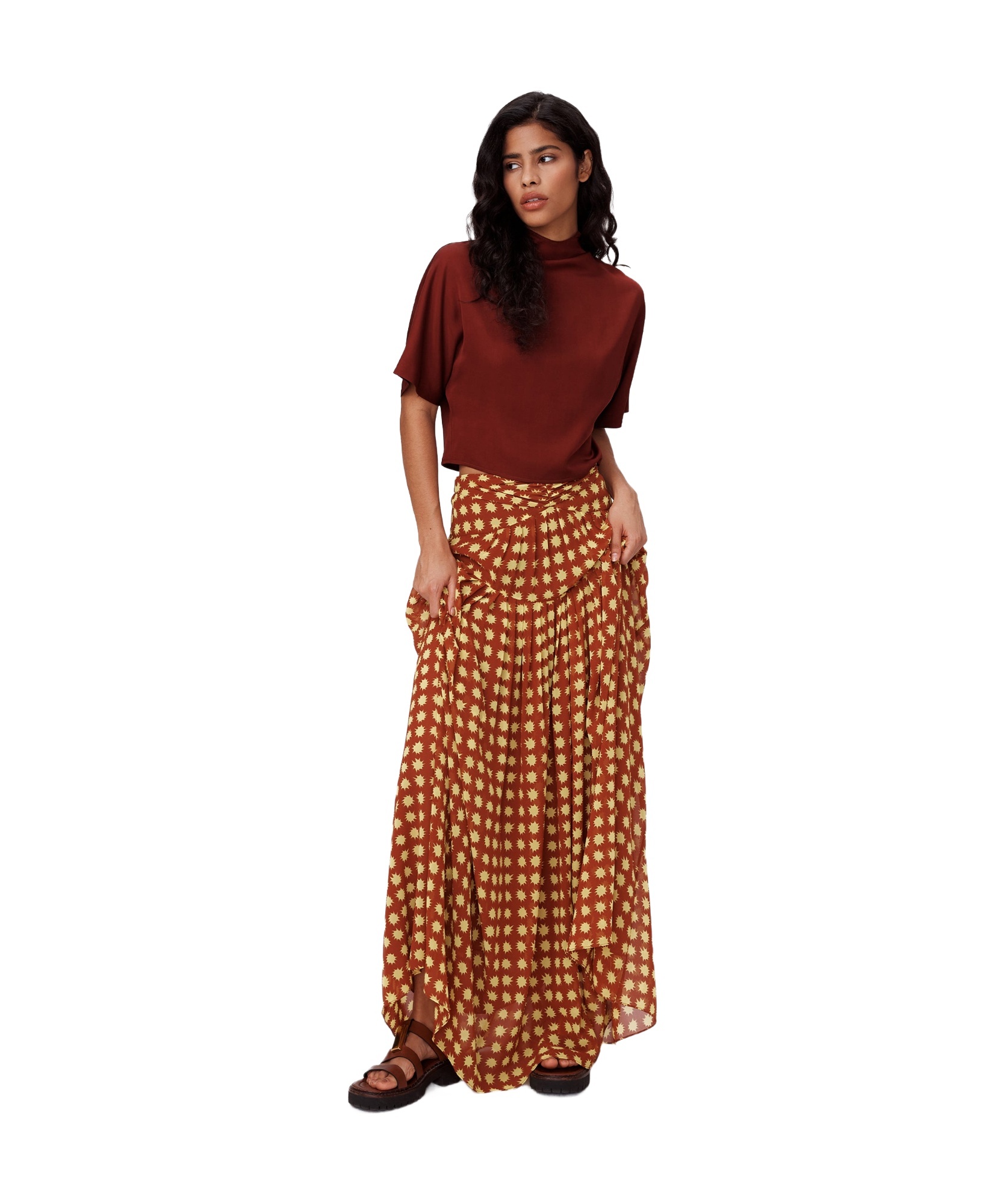 DIANE VON FURSTENBERG GRAPHIC-PRINT MAXI SKIRT