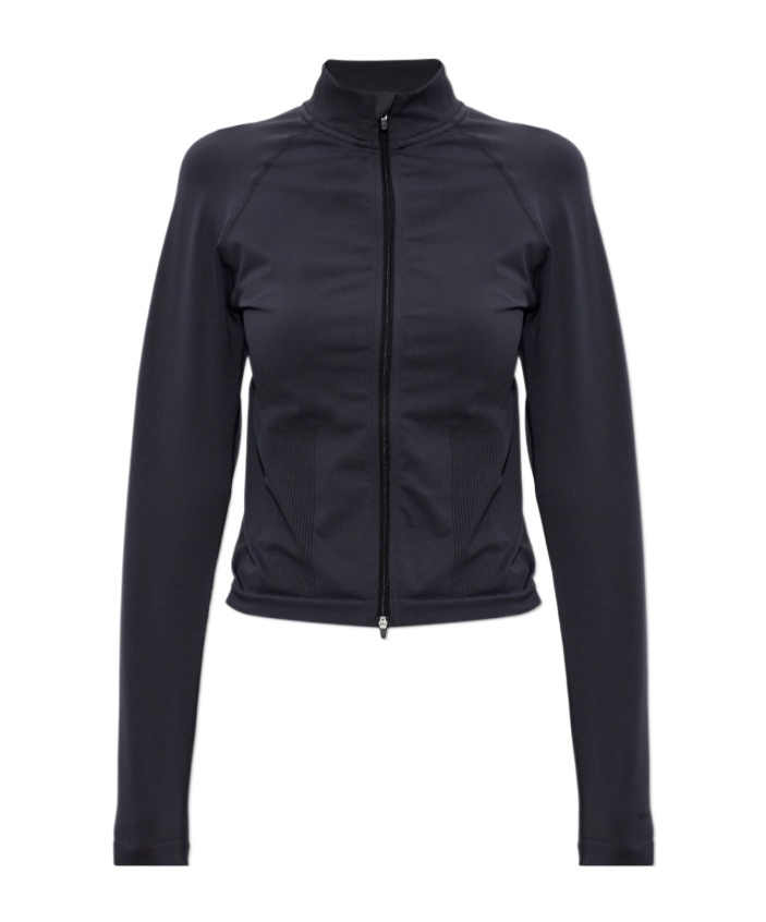 Samsoe & Samsoe Sairisribbed Raglan-sleeve Sweatshirt In Black