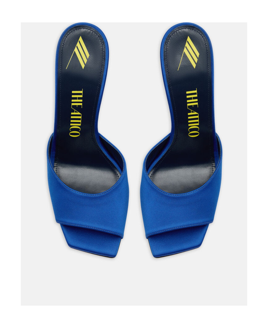 Attico Open-toe Mule Sandals In Blue