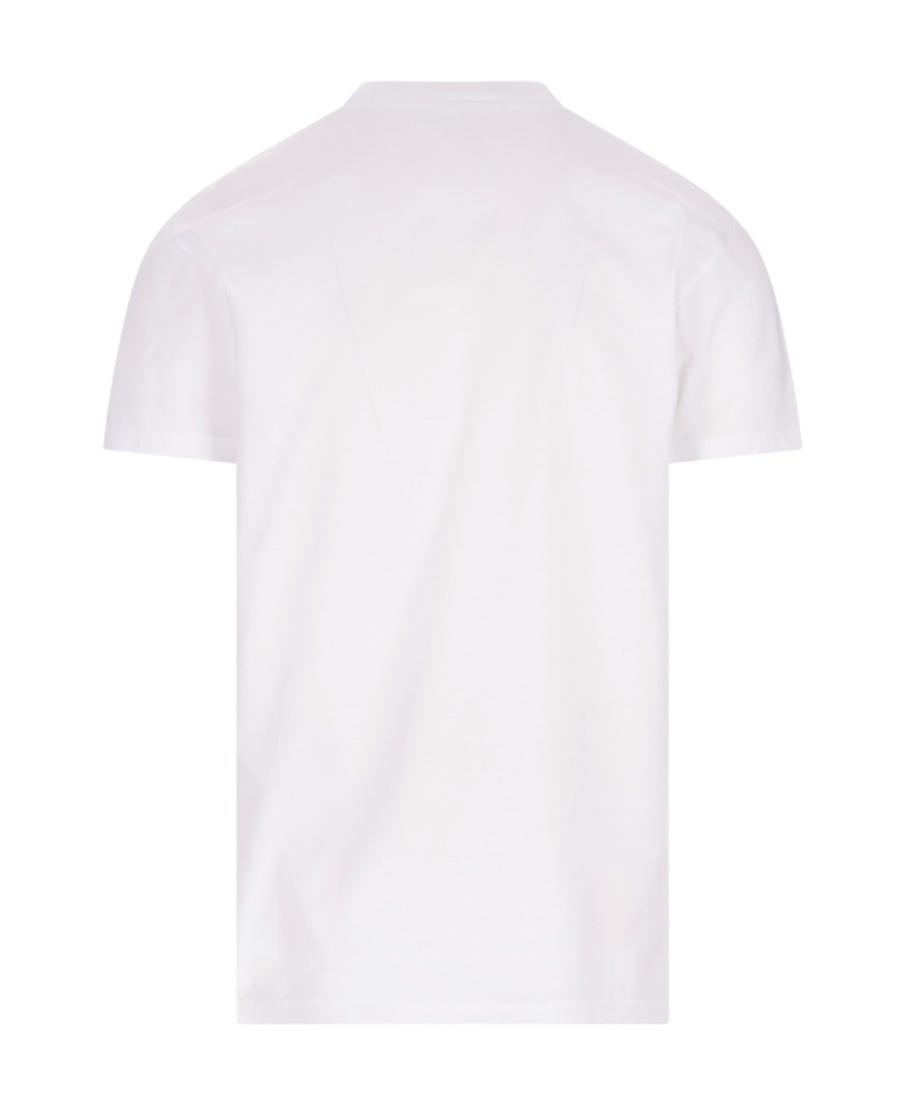 Dsquared2 Solid Color Cigarette Fit Crew-neck T-shirt With Printed Log In White