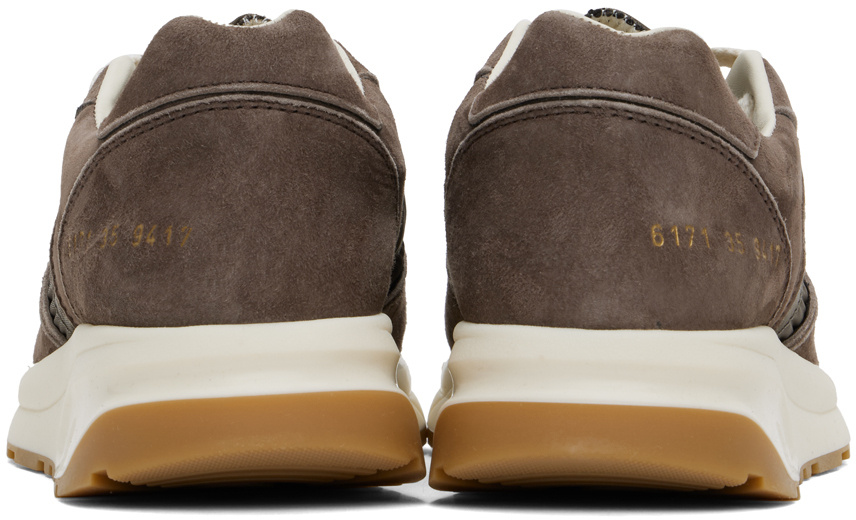 Common Projects Suede Nylon Track Sneakers In Brown