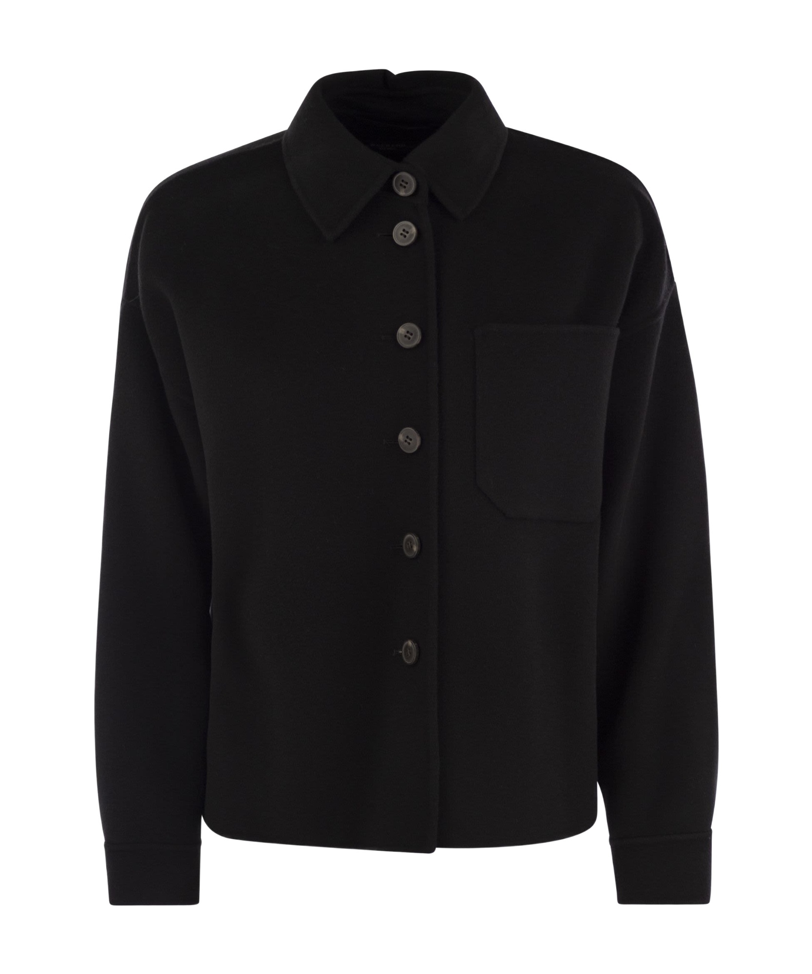 Weekend Max Mara Wool Shirt Jacket In Black