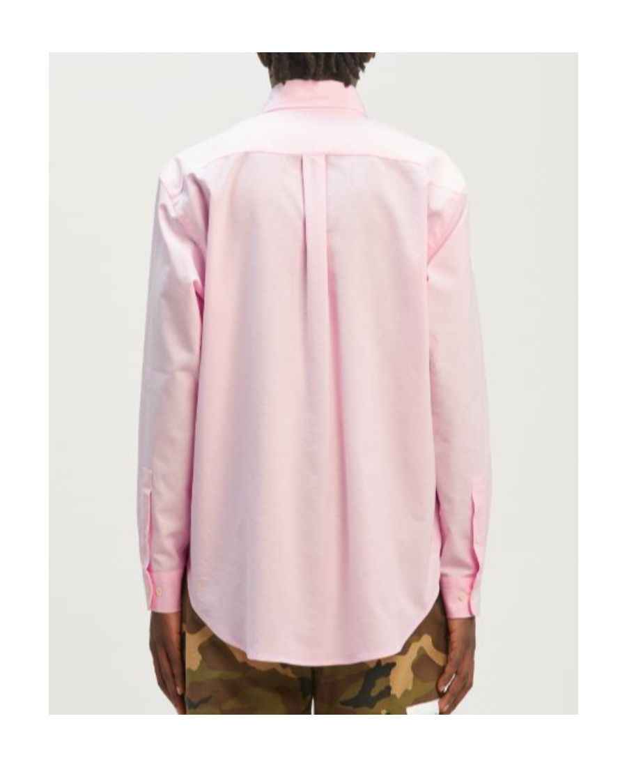 Palm Angels Logo-patch Cotton Shirt In Pink